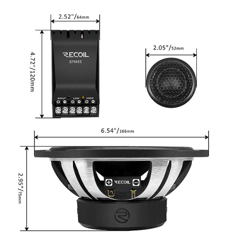 2 компонентная акустика. Акустическая система RECOIL SPM65. Цена от – 15&nbsp;890 руб. фото 2