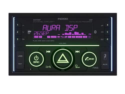 Автомагнитола AURA INDIGO-847DSP типоразмера 2 DIN по цене от – 9 790 руб.
