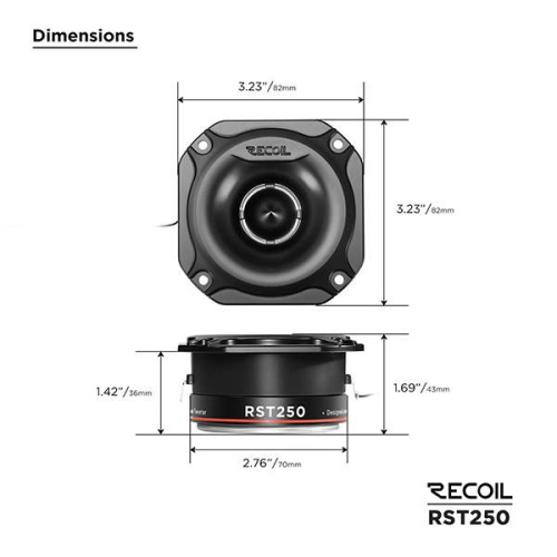 Рупорные твиттеры. Акустическая система RECOIL RST250. Цена от – 2&nbsp;490 руб. фото 2