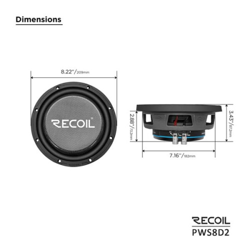 Сабвуфер RECOIL PWS8D4. Цена – 12 990 руб. фото 4