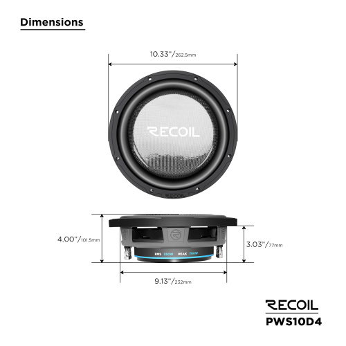 Сабвуфер RECOIL PWS10D4. Цена – 15&nbsp;990 руб. фото 7