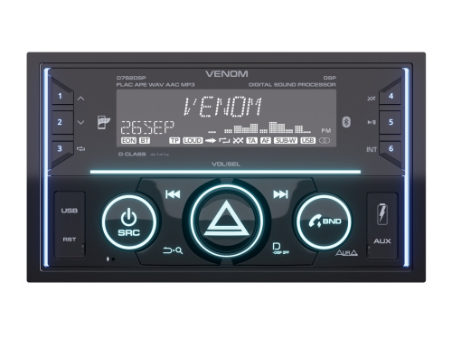 Автомагнитола AURA VENOM-D762DSP типоразмера 2 DIN по цене от – 13 990 руб.