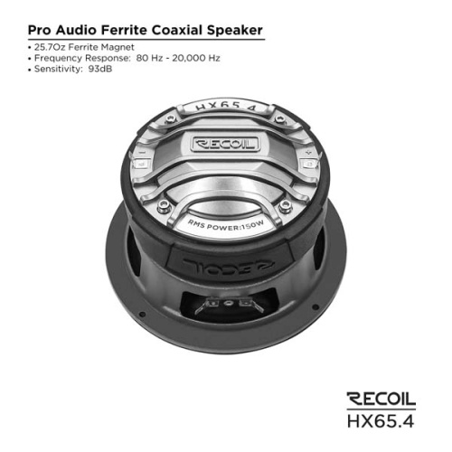 Коаксиальная акустика. Акустическая система RECOIL HX65.4. Цена от – 13&nbsp;990 руб. фото 3